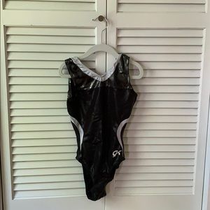 Shiny Black Gymnastics Leotard